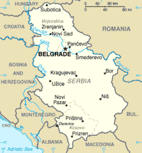 Map of Serbia (small)