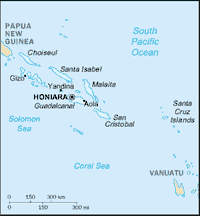 Map of Solomon Islands (small)