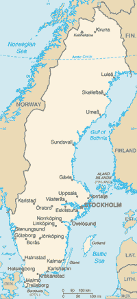 Map of Sweden (small)