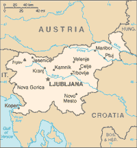 Map of Slovenia (small)
