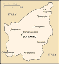 Map of San Marino (small)