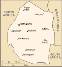 Map of eSwatini (small)