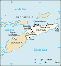 Map of Timor-Leste (small)