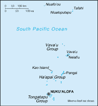 Map of Tonga (small)