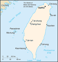 Map of Taiwan (small)