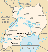 Map of Uganda (small)