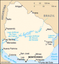 Map of Uruguay (small)