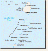 Map of Saint Vincent and the Grenadines (small)
